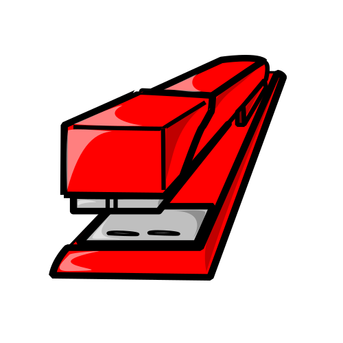 Vektorový obrázek, ilustrační klipart Červená sešívačka zdarma ke stažení, Nástroje vektor do vašich dokumentů
