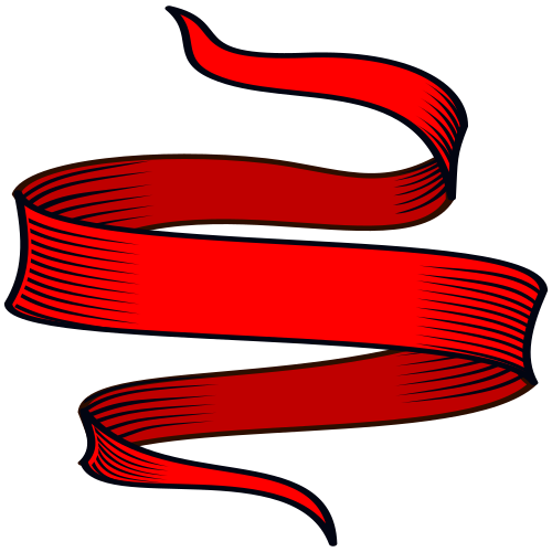 Vektorový obrázek, ilustrační klipart Červená stuha zdarma ke stažení, Symboly vektor do vašich dokumentů