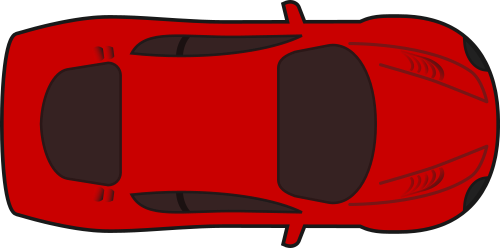 Vektorový obrázek, ilustrační klipart Červené auto zdarma ke stažení, Auta vektor do vašich dokumentů