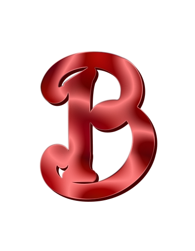 Vektorový obrázek, ilustrační klipart Červené B zdarma ke stažení, Symboly vektor do vašich dokumentů