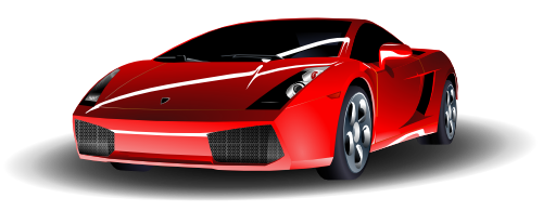Obrázek Klipart Červené Lamborghini | Auta zdarma ke stažení