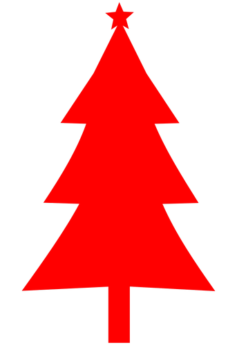 Vektorový obrázek, ilustrační klipart Červený stromek zdarma ke stažení, Vánoce vektor do vašich dokumentů