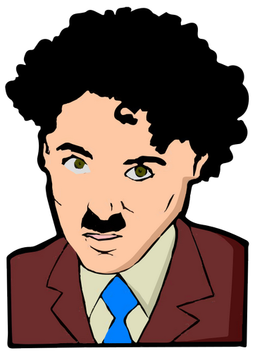 Vektorový obrázek, ilustrační klipart Chaplin zdarma ke stažení, Osobnosti vektor do vašich dokumentů