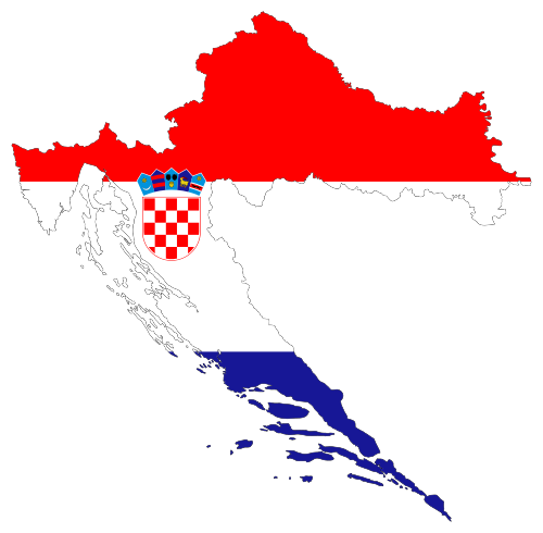 Vektorový obrázek, ilustrační klipart Chorvatsko zdarma ke stažení, Mapy vektor do vašich dokumentů