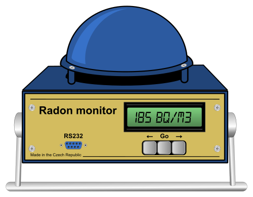 Vektorový obrázek, ilustrační klipart Detektor radonu zdarma ke stažení, Přístroje vektor do vašich dokumentů