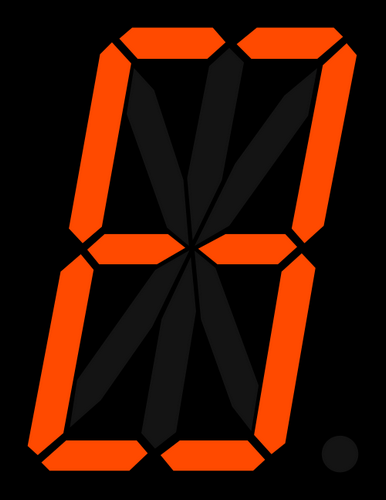 Vektorov obrzek, ilustran klipart Digitln znak 8 zdarma ke staen, Symboly vektor do vaich dokument
