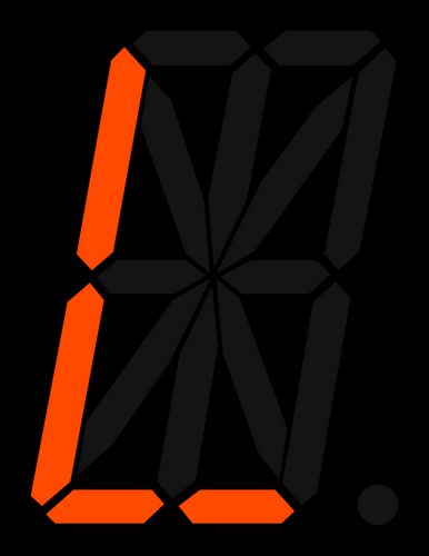 Vektorov obrzek, ilustran klipart Digitln znak L zdarma ke staen, Symboly vektor do vaich dokument