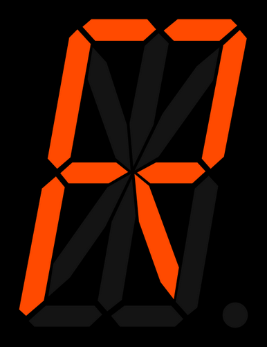 Vektorov obrzek, ilustran klipart Digitln znak R zdarma ke staen, Symboly vektor do vaich dokument