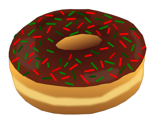 Vektorový obrázek, ilustrační klipart Donut zdarma ke stažení, Jídlo vektor do vašich dokumentů