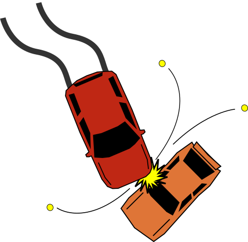 Vektorový obrázek, ilustrační klipart Dopravní nehoda zdarma ke stažení, Auta vektor do vašich dokumentů
