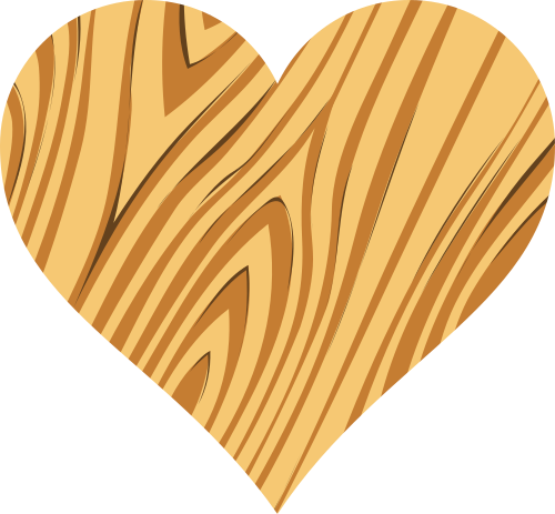 Vektorový obrázek, ilustrační klipart Dřevěné srdce zdarma ke stažení, Láska vektor do vašich dokumentů