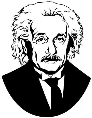 Vektorový obrázek, ilustrační klipart Einstein zdarma ke stažení, Osobnosti vektor do vašich dokumentů