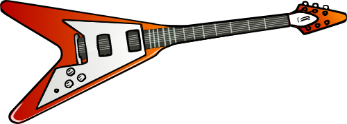 Vektorový obrázek, ilustrační klipart Elektrická kytara zdarma ke stažení, Hudba vektor do vašich dokumentů