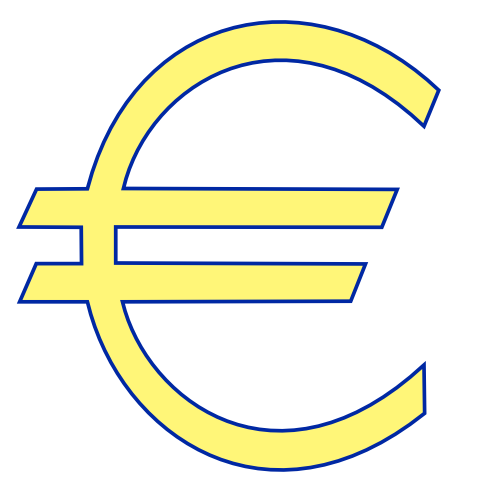 Vektorový obrázek, ilustrační klipart Euro zdarma ke stažení, Symboly vektor do vašich dokumentů
