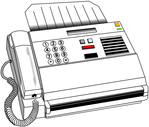 Vektorový obrázek, ilustrační klipart Fax zdarma ke stažení, Přístroje vektor do vašich dokumentů
