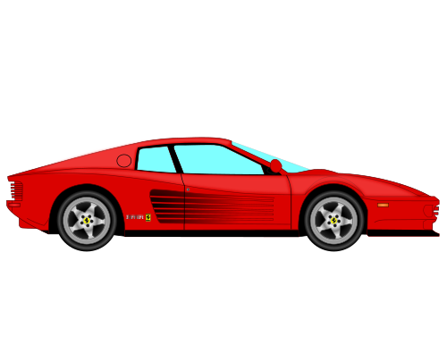 Vektorový obrázek, ilustrační klipart Ferrari Testarossa zdarma ke stažení, Auta vektor do vašich dokumentů