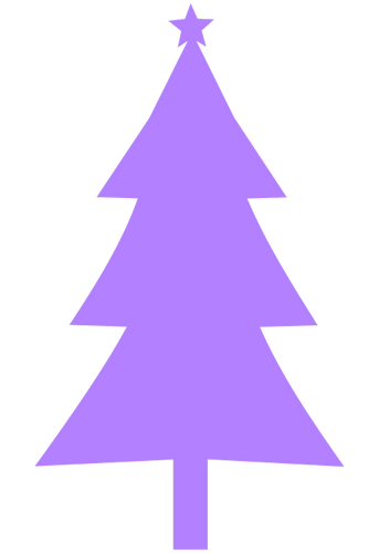 Vektorový obrázek, ilustrační klipart Fialový stromeček zdarma ke stažení, Vánoce vektor do vašich dokumentů