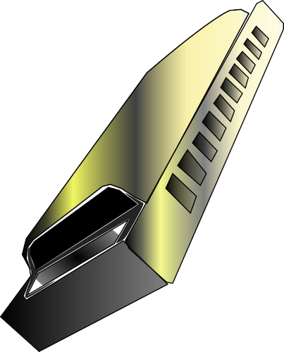Vektorový obrázek, ilustrační klipart Foukací harmonika zdarma ke stažení, Hudba vektor do vašich dokumentů