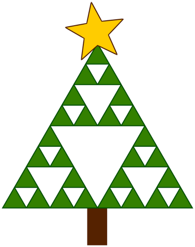 Vektorový obrázek, ilustrační klipart Fraktálový stromeček zdarma ke stažení, Vánoce vektor do vašich dokumentů