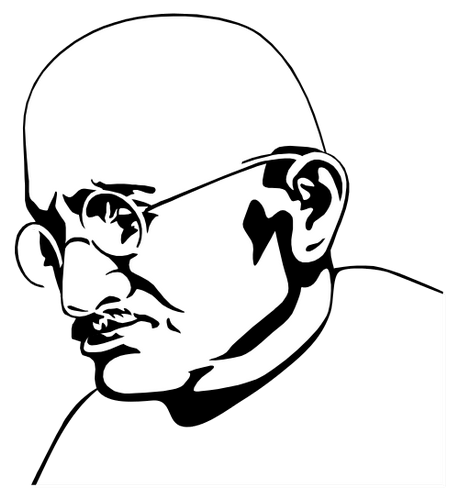 Vektorový obrázek, ilustrační klipart Gándhí zdarma ke stažení, Osobnosti vektor do vašich dokumentů