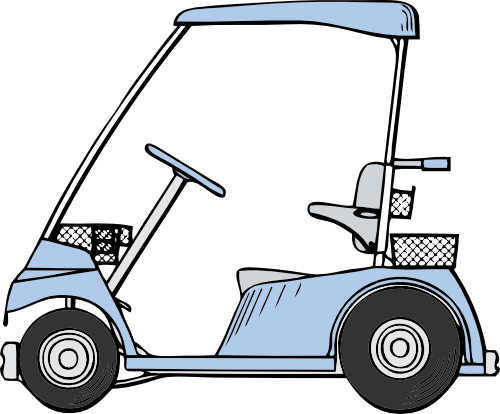 Vektorový obrázek, ilustrační klipart Golfové vozítko zdarma ke stažení, Doprava vektor do vašich dokumentů