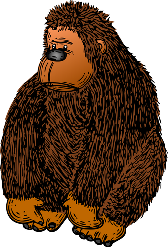 Vektorový obrázek, ilustrační klipart Gorila zdarma ke stažení, Zvířata vektor do vašich dokumentů
