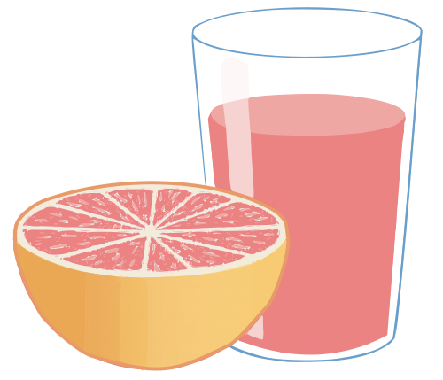 Vektorový obrázek, ilustrační klipart Grapefruitový džus zdarma ke stažení, Nápoje vektor do vašich dokumentů