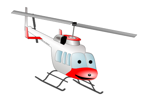 Vektorový obrázek, ilustrační klipart Helikoptéra zdarma ke stažení, Doprava vektor do vašich dokumentů