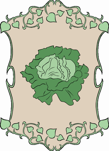 Vektorový obrázek, ilustrační klipart Hlávkový salát zdarma ke stažení, Zelenina vektor do vašich dokumentů