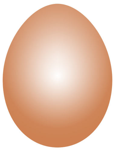 Vektorový obrázek, ilustrační klipart Hnědé vajíčko zdarma ke stažení, Velikonoce vektor do vašich dokumentů