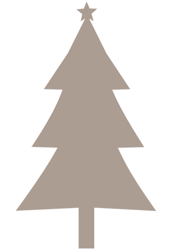 Vektorový obrázek, ilustrační klipart Hnědý stromeček zdarma ke stažení, Vánoce vektor do vašich dokumentů