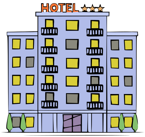 Vektorový obrázek, ilustrační klipart Hotel zdarma ke stažení, Stavby vektor do vašich dokumentů