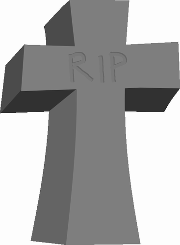 Vektorový obrázek, ilustrační klipart Hřbitovní kříž zdarma ke stažení, Halloween vektor do vašich dokumentů