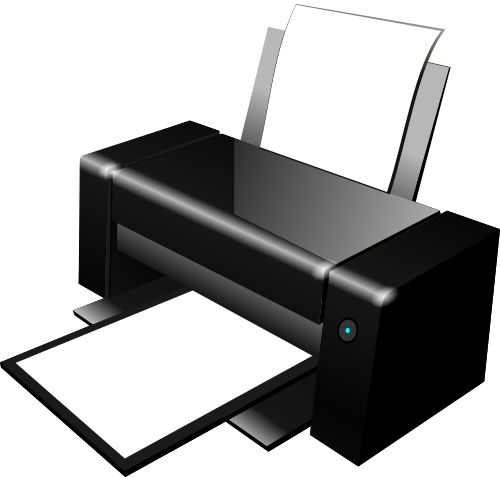 Vektorový obrázek, ilustrační klipart Inkoustová tiskárna zdarma ke stažení, Přístroje vektor do vašich dokumentů