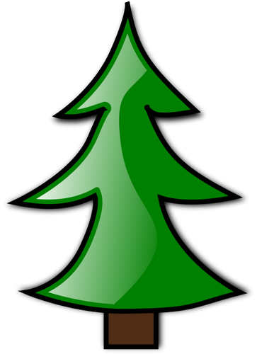 Vektorový obrázek, ilustrační klipart Jednoduchý stromek zdarma ke stažení, Vánoce vektor do vašich dokumentů