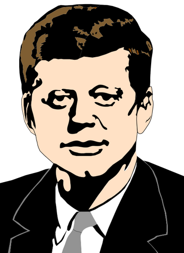 Vektorov obrzek, ilustran klipart JFK zdarma ke staen, Osobnosti vektor do vaich dokument