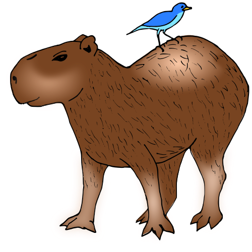 Vektorov obrzek, ilustran klipart Kapybara zdarma ke staen, Zvata vektor do vaich dokument