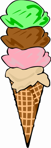 Vektorový obrázek, ilustrační klipart Kopečková zmrzlina zdarma ke stažení, Jídlo vektor do vašich dokumentů