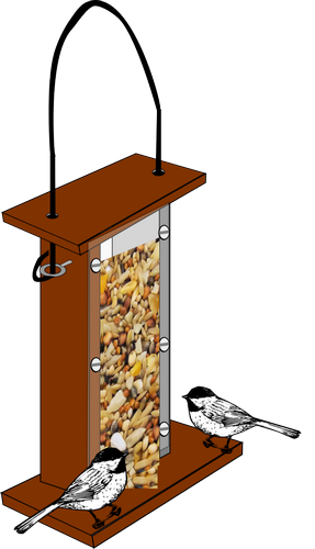 Vektorov obrzek, ilustran klipart Krmtko pro ptky zdarma ke staen, Ptci vektor do vaich dokument
