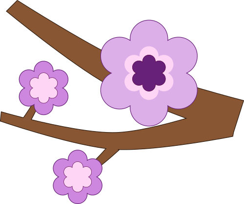 Vektorový obrázek, ilustrační klipart Květ na stromě zdarma ke stažení, Květiny vektor do vašich dokumentů