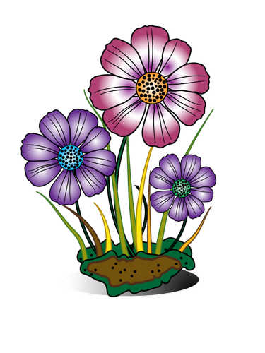 Vektorový obrázek, ilustrační klipart Květiny zdarma ke stažení, Květiny vektor do vašich dokumentů