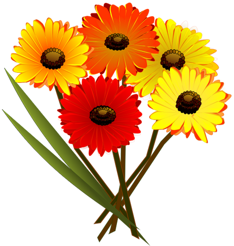 Vektorový obrázek, ilustrační klipart Kytice květin zdarma ke stažení, Květiny vektor do vašich dokumentů