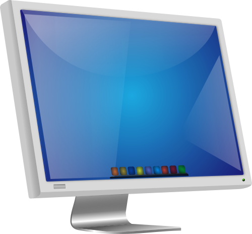 Vektorový obrázek, ilustrační klipart LCD monitor zdarma ke stažení, Přístroje vektor do vašich dokumentů