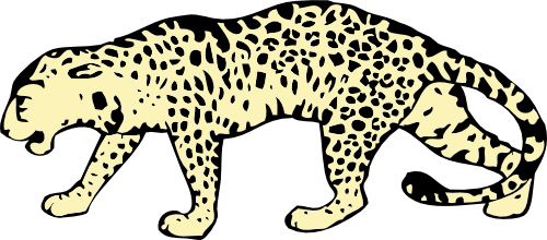 Vektorový obrázek, ilustrační klipart Leopard zdarma ke stažení, Zvířata vektor do vašich dokumentů