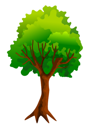 Vektorov obrzek, ilustran klipart Listnat strom zdarma ke staen, Rostliny vektor do vaich dokument