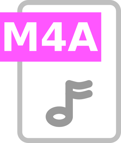 Vektorový obrázek, ilustrační klipart M4A zdarma ke stažení, Symboly vektor do vašich dokumentů