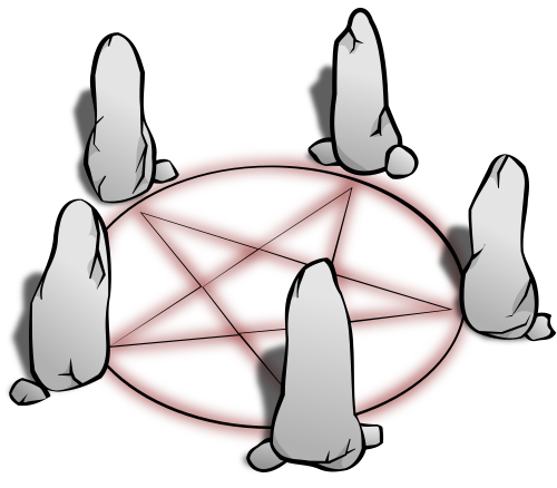 Vektorov obrzek, ilustran klipart Magick pentagram zdarma ke staen, Nboenstv vektor do vaich dokument