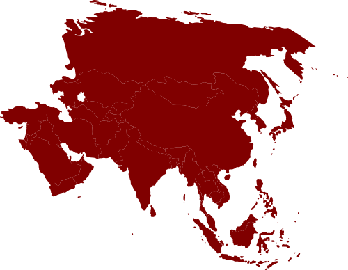 Vektorový obrázek, ilustrační klipart Mapa Asie zdarma ke stažení, Mapy vektor do vašich dokumentů