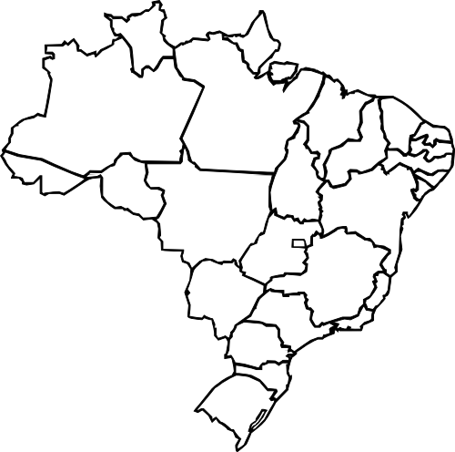 Vektorový obrázek, ilustrační klipart Mapa Brazílie zdarma ke stažení, Mapy vektor do vašich dokumentů