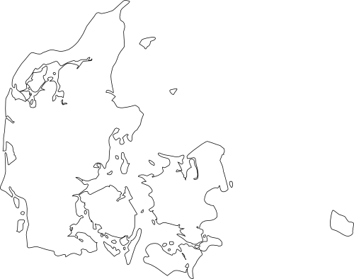 Vektorový obrázek, ilustrační klipart Mapa Dánska zdarma ke stažení, Mapy vektor do vašich dokumentů